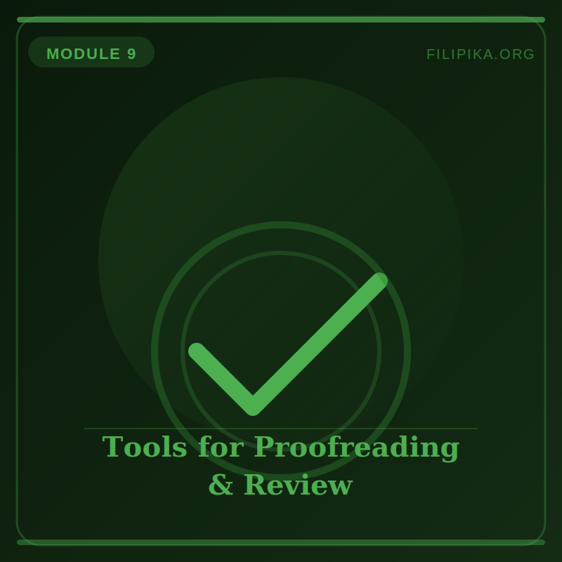 Tools for Proofreading and Review